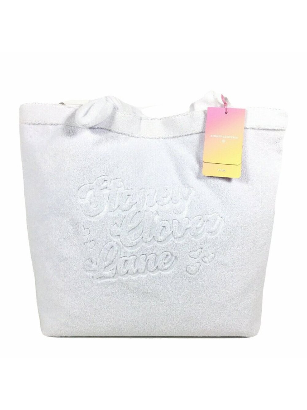 Stoney Clover Lane x Target Embossed Terrycloth Large Tote Bag White